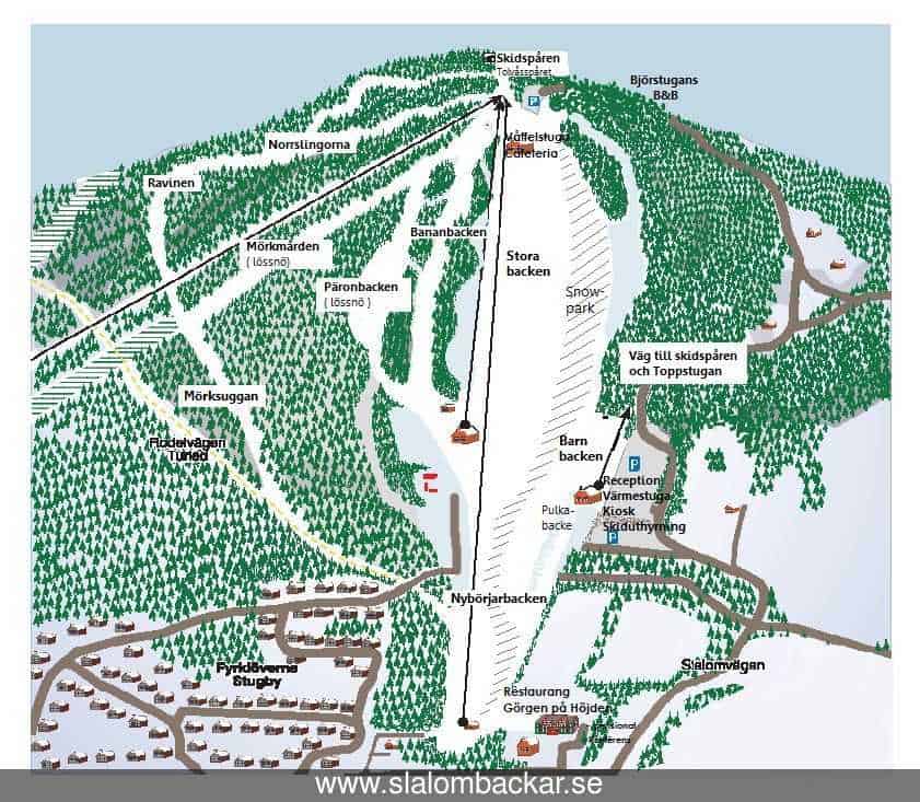 Sverige Rättvik Pistkarta