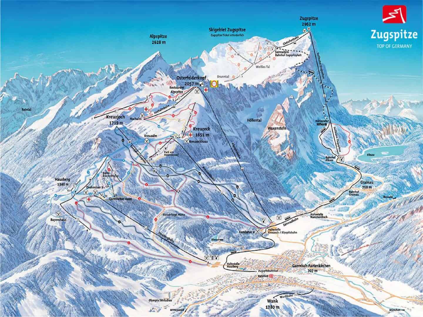 Tyskland - Garmisch Partenkirchen Pistkartor
