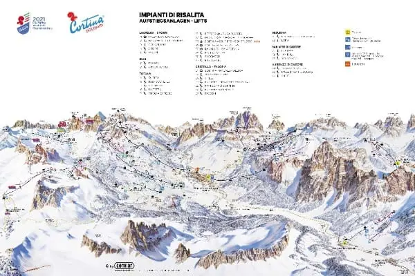 Cortina d’Ampezzo – Pistkarta