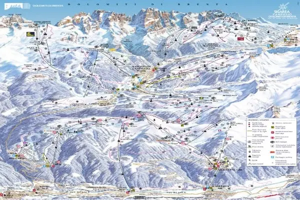 Folgarida-Marilleva-pistkarta