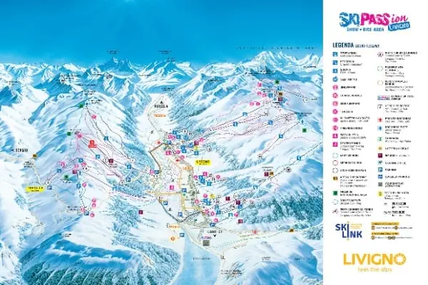Livigno – Pistkarta
